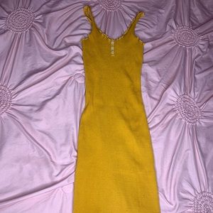 Mustard yellow mini sundress